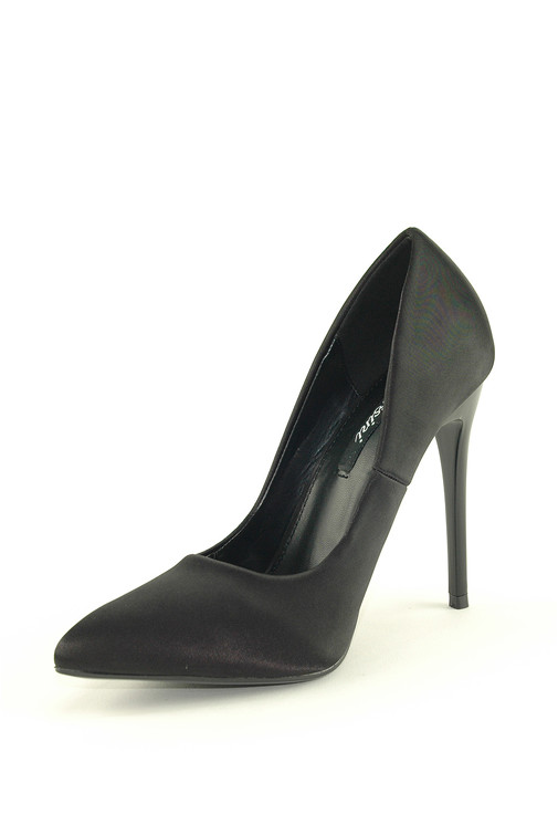 Satenasti salonarji z visoko, stiletto peto